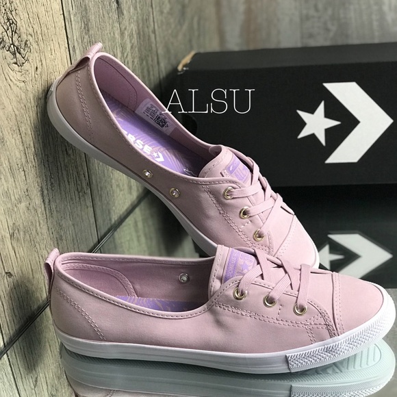 NWT Converse Ctas Ballet Lace Slip Plum Chalk W - Picture 6 of 7
